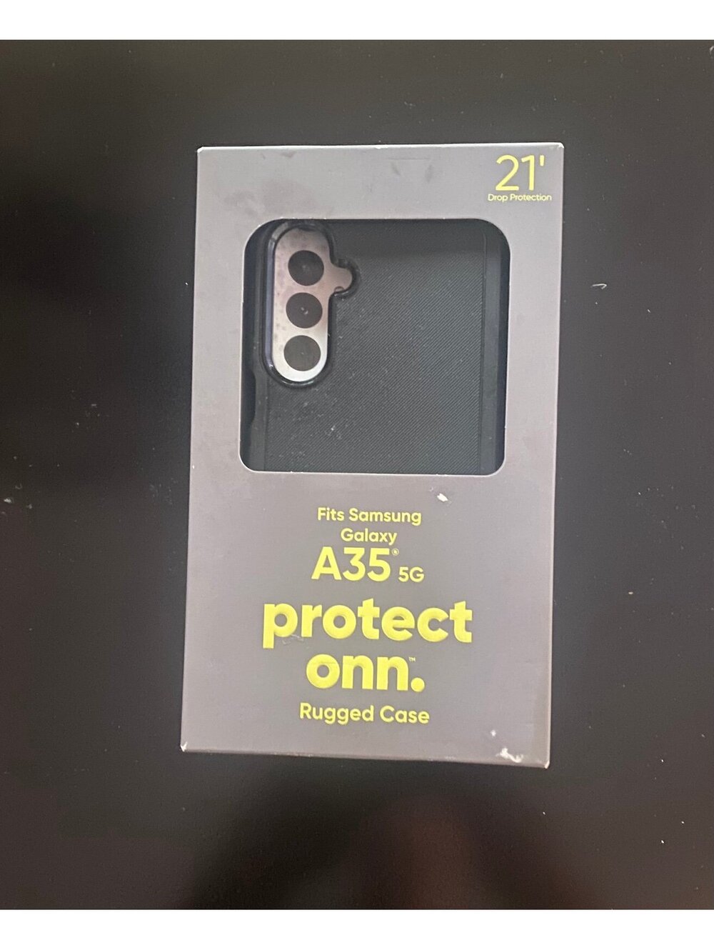 Onn Rugged Case for Samsung Galaxy A35 5G Black
